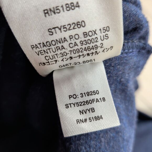Patagonia Shirt Mens L Blue Long Sleeved Daily Henley Organic Cotton 52260 - Picture 5 of 11